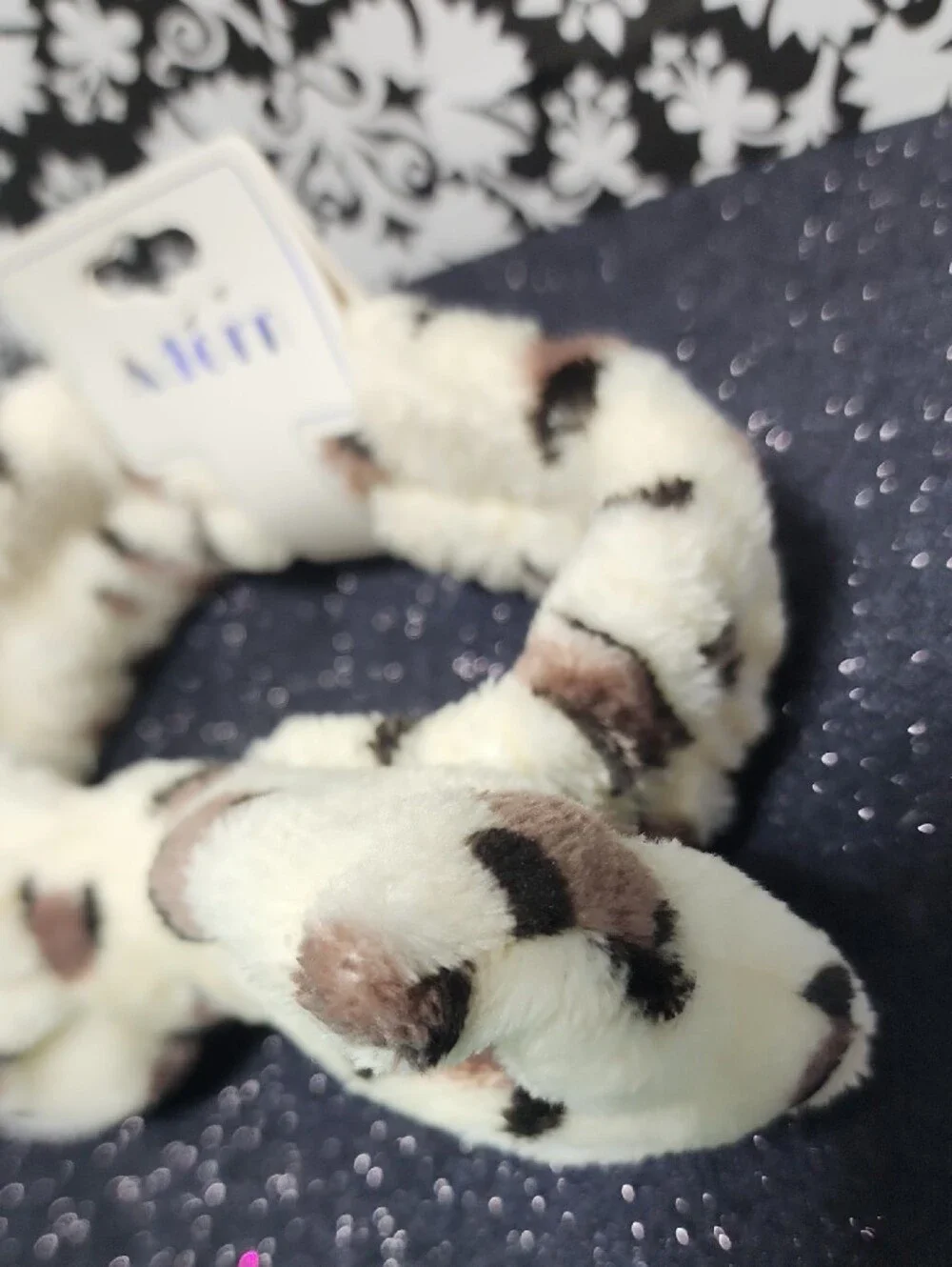 Adorn Kids Cream Leopard Plush Bow Headband
